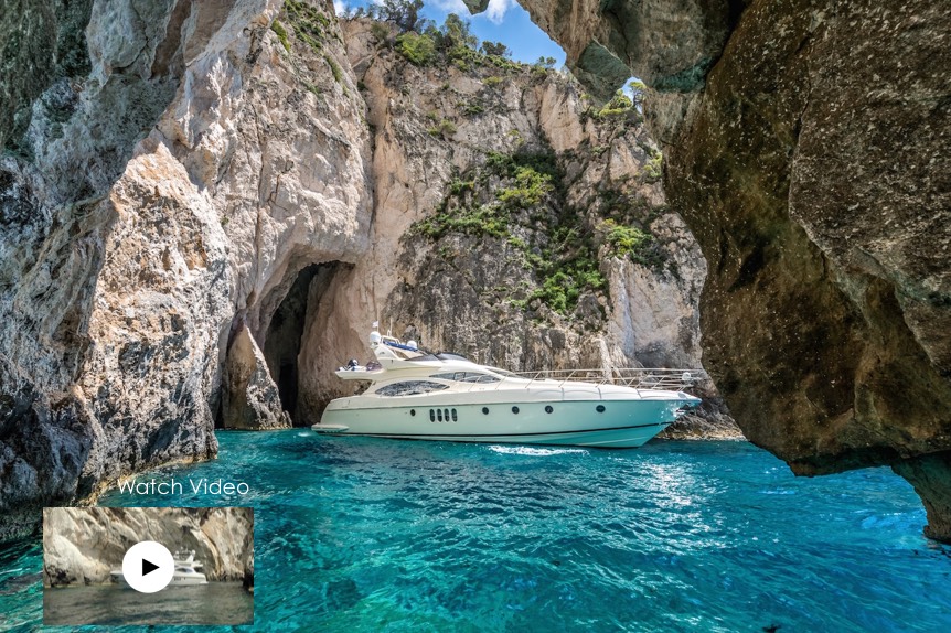 M/Y MANU, a perfect platform for exploring the clear waters of the Ionian and sampling the restaurants ashore 68' Azimut Power, 2004/2014 