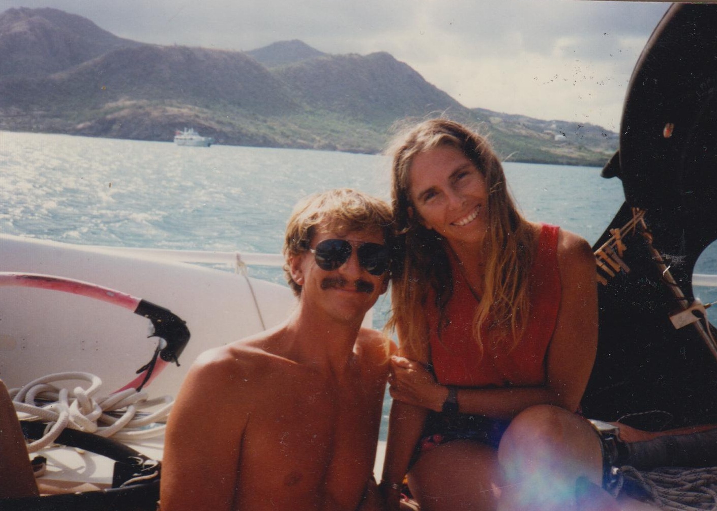Cruising the Caribbean on Storm Petrel 48' Bruce Roberts Cutter in 1994