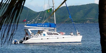 Two if By Sea 45' Leopard catamaran for charter in St. Thomas US Virgin Islands