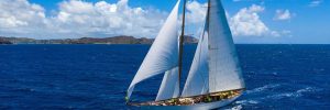 Eros 115' classic schooner for charter in Antigua, St. Thomas and New England