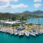 Nelson's Dockyard charter yacht fleet managed by Nicholson Yacht Charters, Inc. sailing the Eastern Caribbean