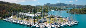 Nelson's Dockyard charter yacht fleet managed by Nicholson Yacht Charters, Inc. sailing the Eastern Caribbean