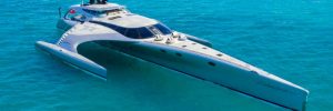140' trimaran power cat ADASTRA for charter in Phuket, Thailand, Southeast Asia