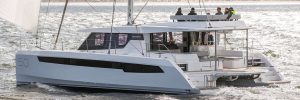 2020 50' Leopard catamaran Moon Blossom with enormous fly bridge