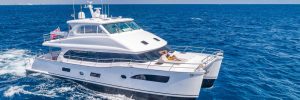 Mucho Gusto 65' Horizon Power Cat with aiir conditioned fly bridge, wellness,