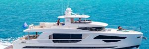 2017-build 85' Horizon power yacht ANGEL EYES with jet surf, amazin table settings and on deck jacuzzi for charter from Tortola