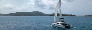 Grande Dame 56' Lagoon catamaran fine dining
