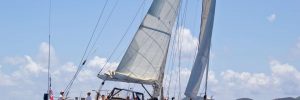 Pacific Wave 71' cutter for charter in BVI offers sailing performance and fine dining